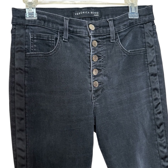 Veronica Beard Carolyn Baby Boot High Rise Black Crop Jeans Womens Size 30/10 - Picture 3 of 10